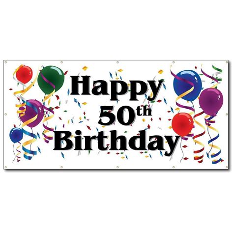 happy birthday banner 50th|50th birthday banner printable.